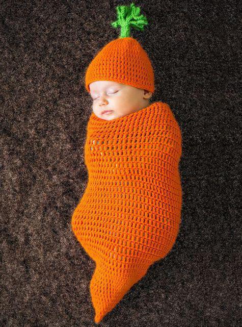 Carrot costume for a girl with her own hands (photo)