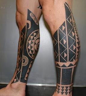 Men's calf tattoos