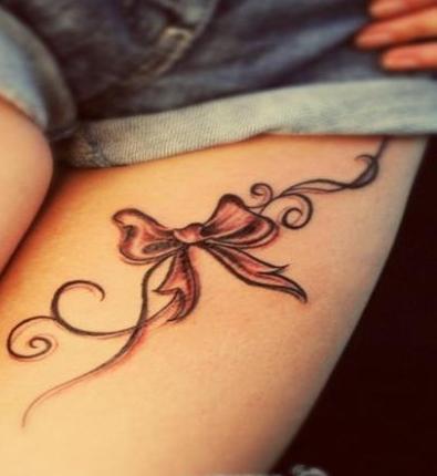 Tattoos for girls on the thigh - a beauty or a tribute to fashion?