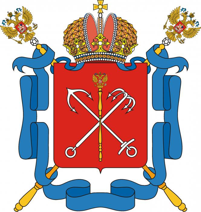 Coat of arms and Flag of St. Petersburg