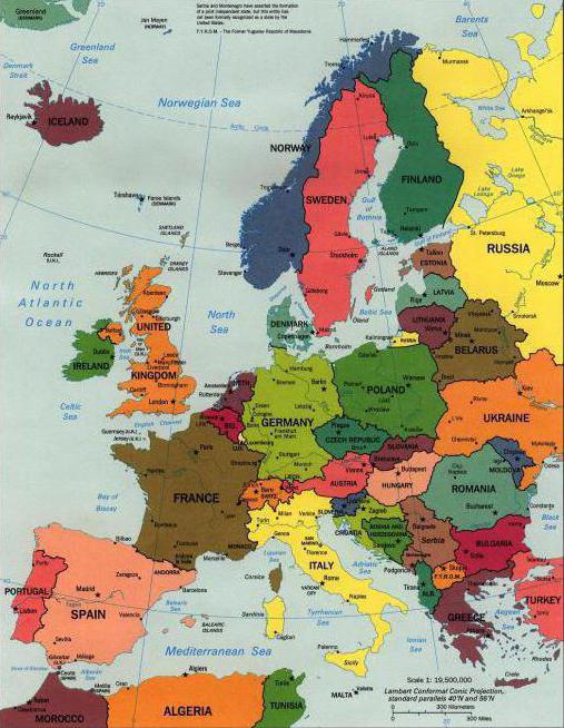 Europe: history. Europe countries: list