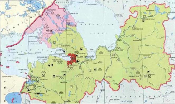 map of minerals of the Leningrad region