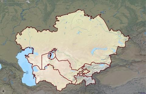 map of Central Asia