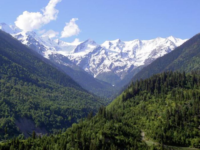 Geographic position of the Caucasus Mountains: description, photo