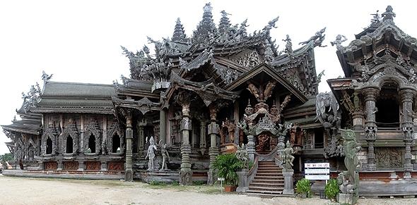 The Temple of Truth in Pattaya is the main attraction of Thailand