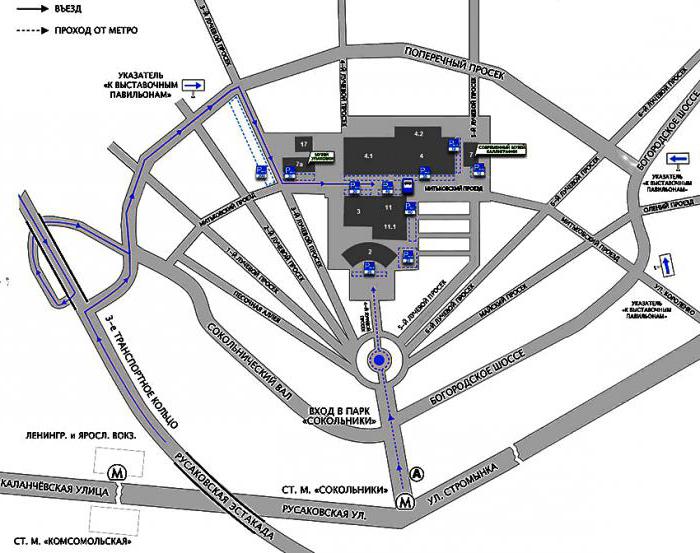 Come to Sokolniki (the park)! The scheme of the park will be your reliable guide