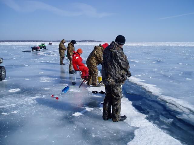 Catching perch in March 