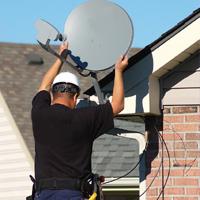 Setting up satellite dishes without assistance