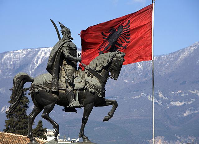 flag and arms of Albania