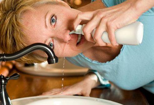 to rinse the nose with chlorhexidine